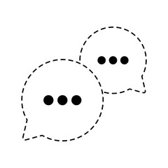 speech bubbles icon over white background vector illustration