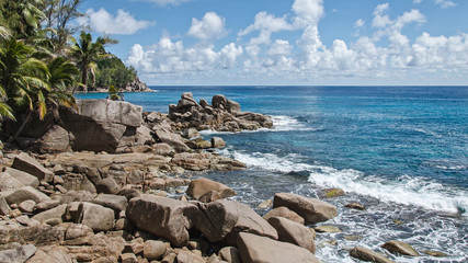 Beautiful exotic beach in the Seychelles