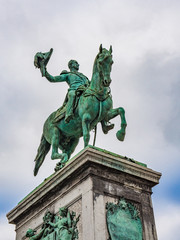 Fototapeta premium Equestrian statue of Grand Duke William II, Luxembourg City, Luxembourg 