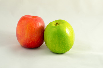 Red and green apples.