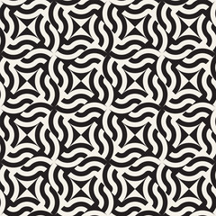 Abstract geometric pattern with stripes, lines. Seamless vector ackground. Black and white lattice texture.