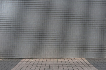 Fototapeta premium street wall background ,Industrial background, empty grunge urban street with warehouse brick wall