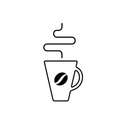 Hot Coffee Cup Vector Icon
