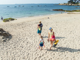 Famille à Lomener, Bretagne