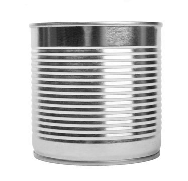 aluminum container can. Isolated on white background
