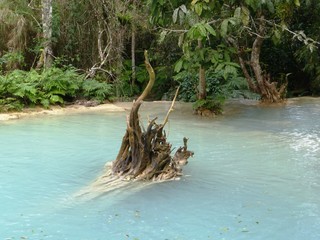 Kuang Si Wasserfall in der Nähe von Luang Prabang / Laos