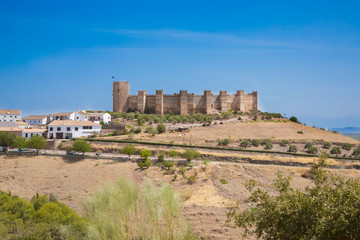 Fototapeta na wymiar Burgalimar Castle in Banos de la Encina