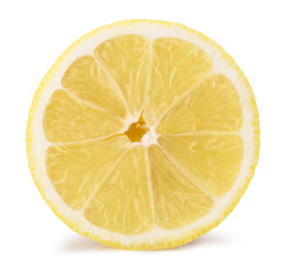 half of lemon isolated on a white background