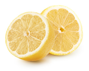 lemon half isolated on a white background