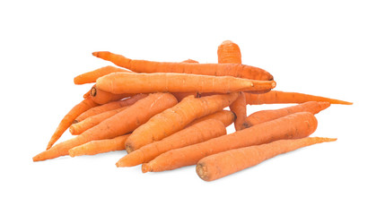 fresh carrots, baby carrot isolated on white background