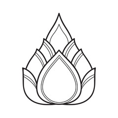 Lotus icon isolated illustration on white background
