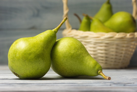 Close up of ripe pears