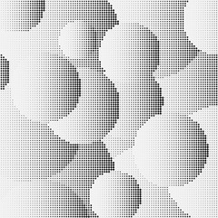 Fototapeta premium Halftone circles from square points