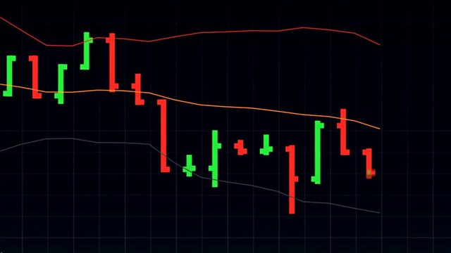 universal stock market price chart on black background - new quality financial business animated dynamic motion video footage