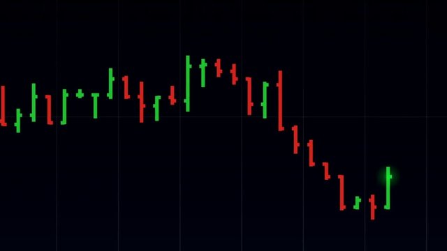 universal stock market price chart on black background - new quality financial business animated dynamic motion video footage