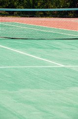 Mesh on the tennis court. Great tennis background.