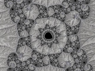 Silver fractal created in 3d. Rich look to decorate any card, vignette, invitation letter, background for website or social networks.