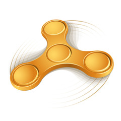 Rolling fidget spinner, perspective view, rotation effect