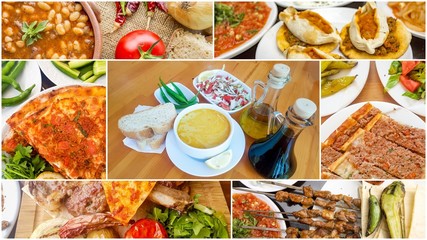 Türk Mutfağından Yemek Kolajı