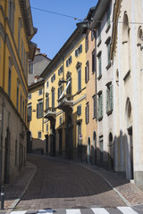 Fototapeta na wymiar Bergamo, Italy, The Old city. One of the beautiful city in Italy. Pignolo street