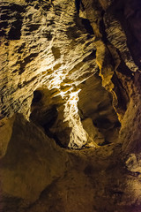 The game of shadows and lights in the cave.