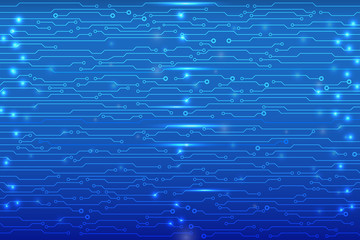 Blue Abstract Hi Tech Circuit Board Future Innovation Design Concept Vector Background