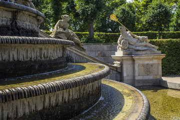 Fountain in castle park