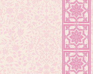 wedding card design, paisley floral pattern , India