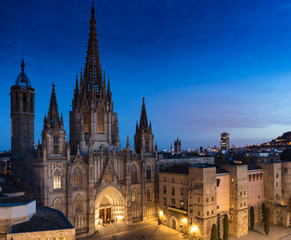 Fototapeta na wymiar Old Cathedral of Barcelona 