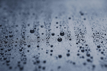 Water drops on a rough surface