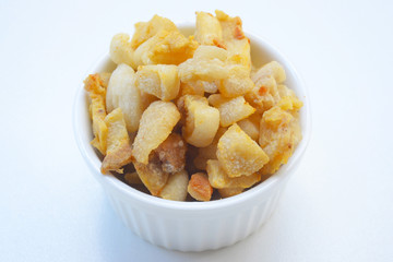 Homemade pork Crackling/ Pork crackling/ Various fried pork crackling
