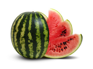  watermelon isolated on white background.