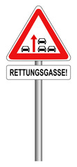 Rettungsgasse Verkehrsschild