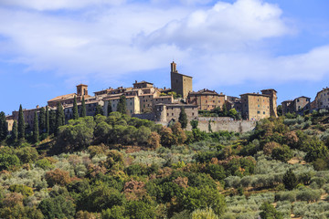 Fototapeta na wymiar Panicale, an ancient medieval town in the province of Perugia in Italy.