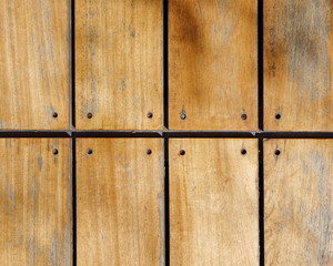 nailed wooden planks closeup
