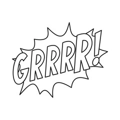 Comic bubble speech icon in outline style vector illustration for design and web