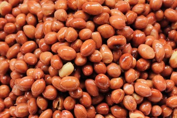 Pile of Deep Fried and Salted Peanuts Background