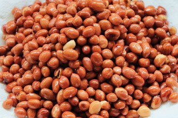 Pile of Deep Fried and Salted Peanuts