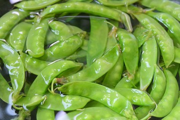 Close Up of Green Pea in A Water