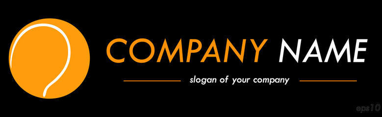 Tennis ball vector logo template, logotype for a company or a brand