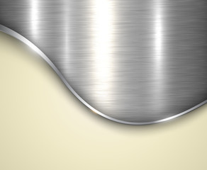 Background silver metallic with brushed metal  texture and copy space