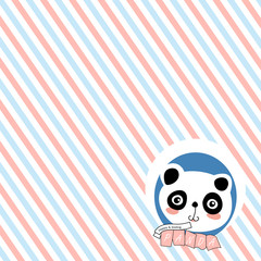 Fototapeta premium Giant Panda Cartoon Background
