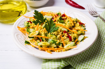 Salad with millet