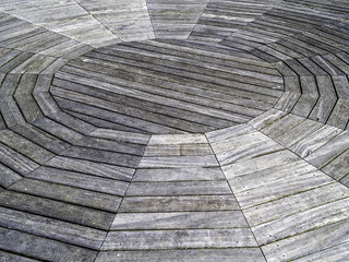 Holzboden, kreisförmig