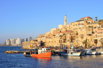 TEL AVIV, ISRAEL - APRIL, 2017: Old town and port of Jaffa of Tel Aviv city, Israel