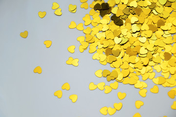 Hearts gold sparkles valentines day glitter background 2