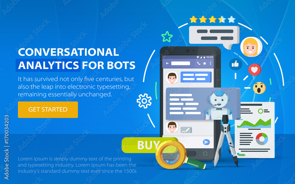 Aufkleber chatbot business concept. messenger window. chating and messaging concept. chatbot and future market