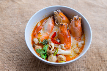 Thai tom yum soup - hot and sour soup