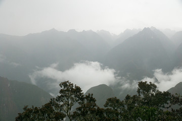 Machu Picchu im Nebel