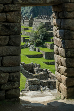 Blick in die Ruinen von Machu Picchu